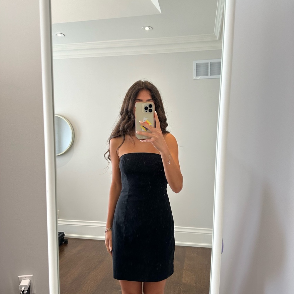 Express Classic Black Strapless Dress